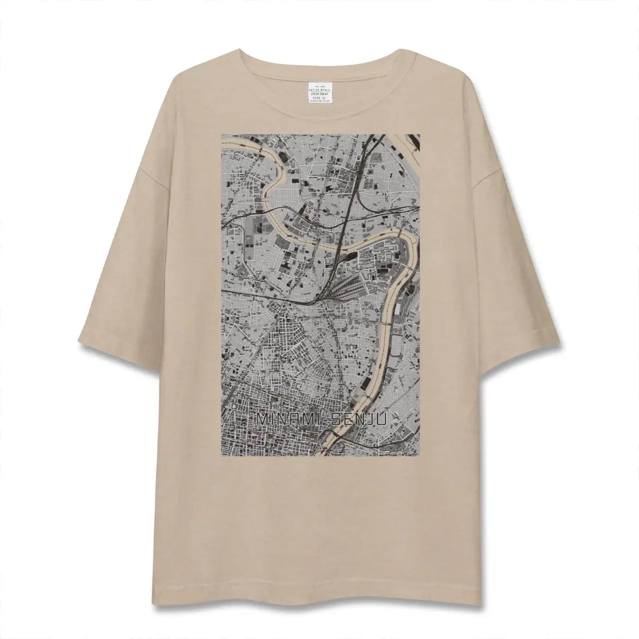 【南千住(東京都)】地図柄ビッグシルエットTシャツ