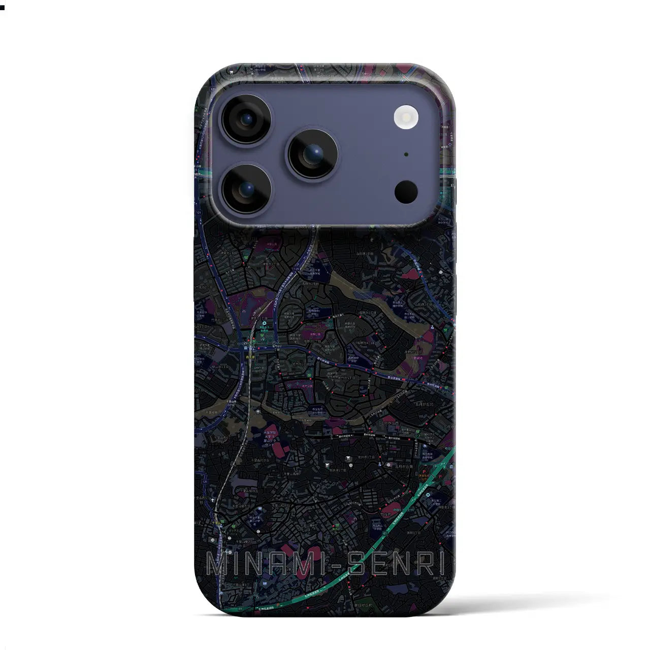 【南千里(大阪府)】地図柄iPhoneケース(バックカバータイプ)