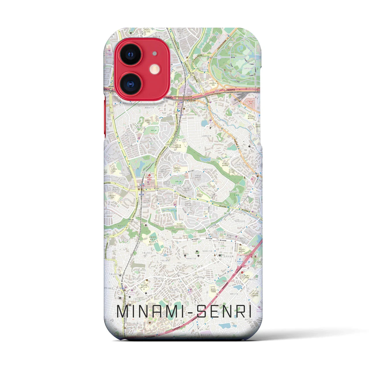 【南千里(大阪府)】地図柄iPhoneケース(バックカバータイプ)