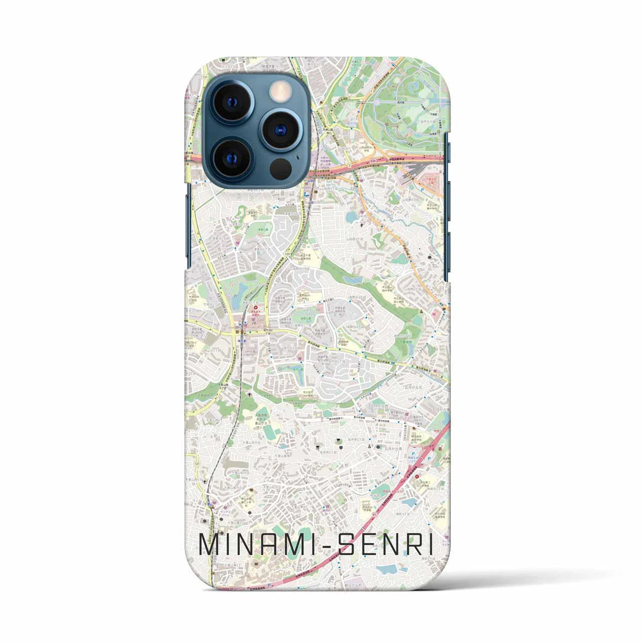 【南千里(大阪府)】地図柄iPhoneケース(バックカバータイプ)