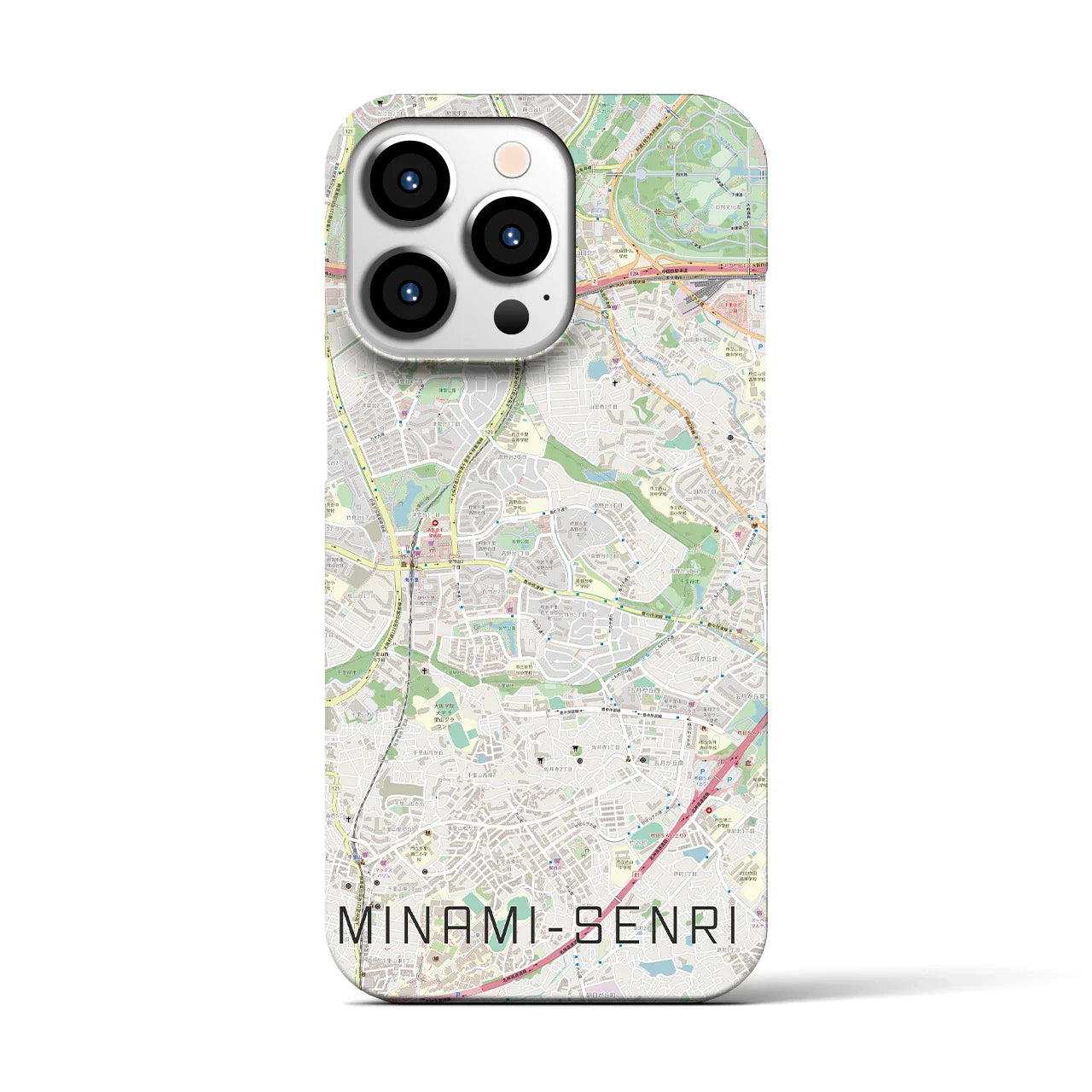【南千里(大阪府)】地図柄iPhoneケース(バックカバータイプ)