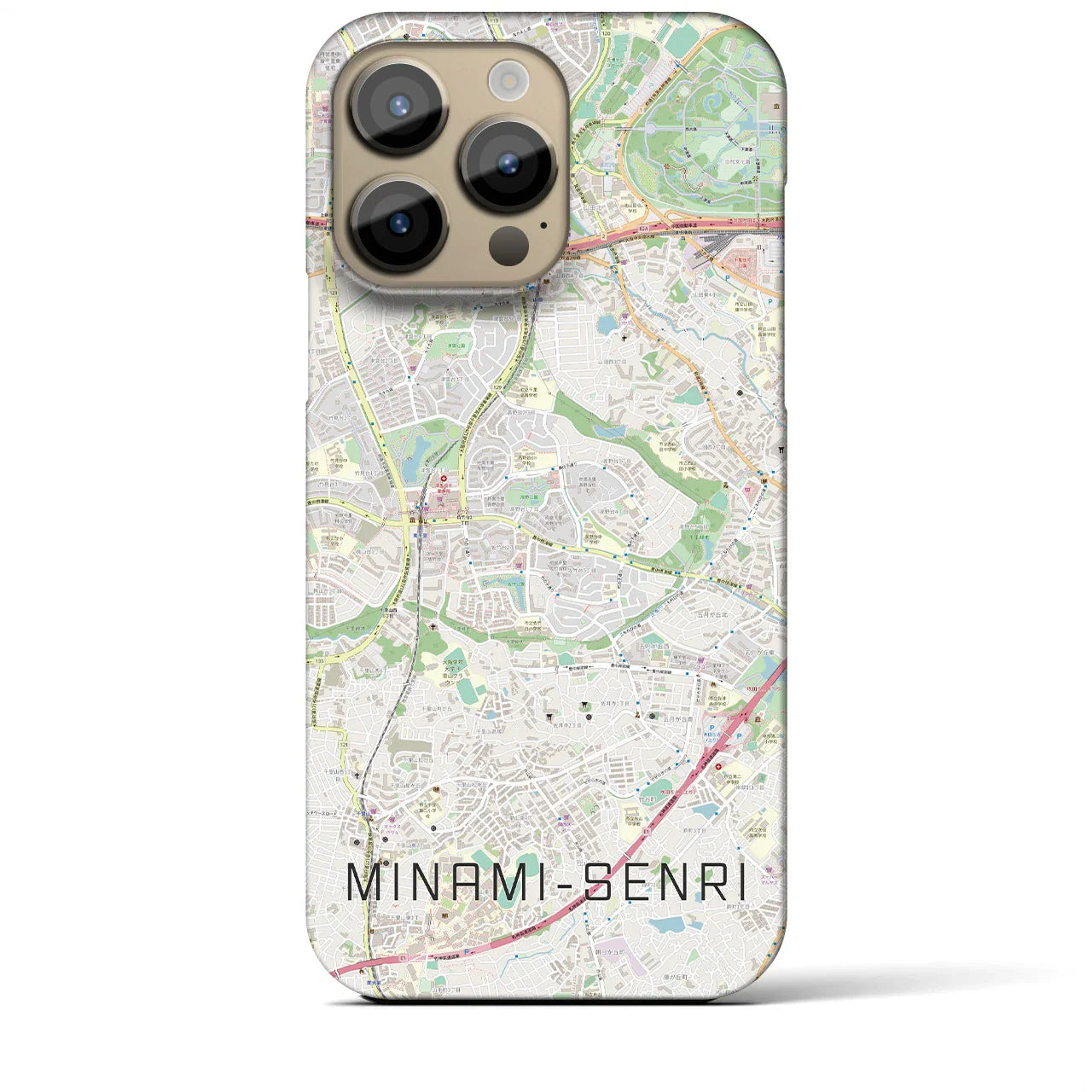 【南千里(大阪府)】地図柄iPhoneケース(バックカバータイプ)