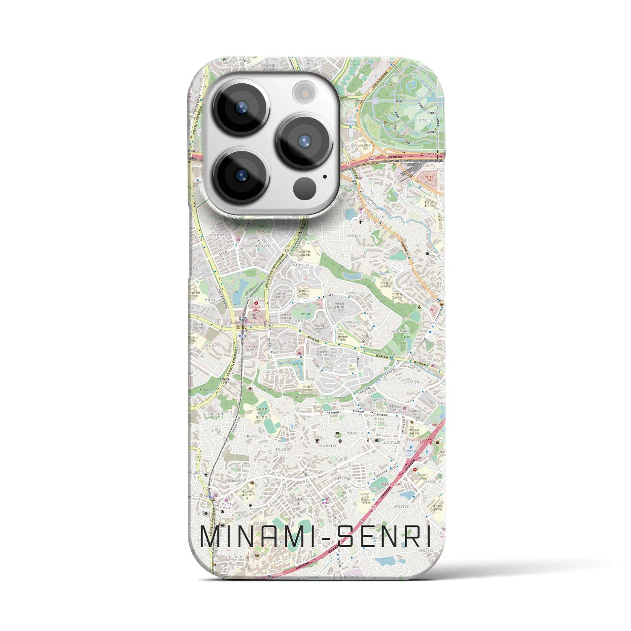 【南千里(大阪府)】地図柄iPhoneケース(バックカバータイプ)