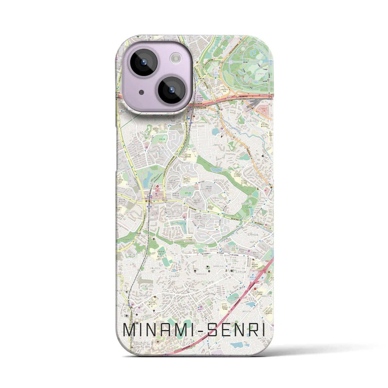 【南千里(大阪府)】地図柄iPhoneケース(バックカバータイプ)
