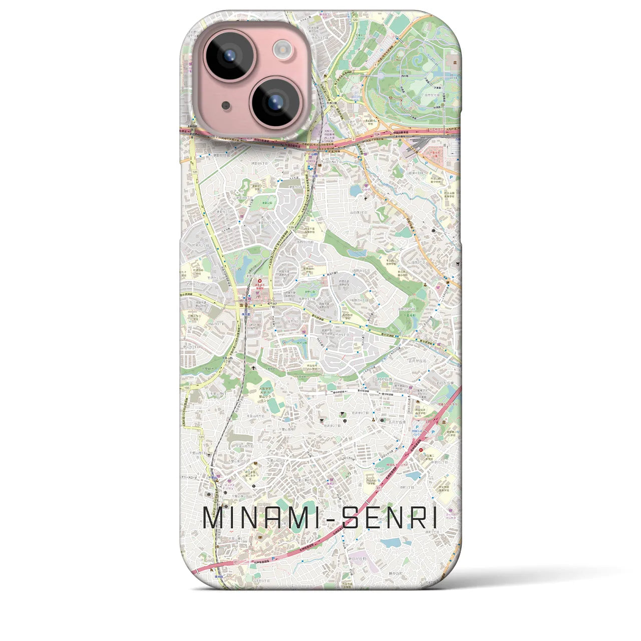 【南千里(大阪府)】地図柄iPhoneケース(バックカバータイプ)