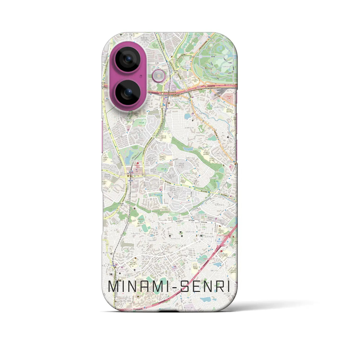 【南千里(大阪府)】地図柄iPhoneケース(バックカバータイプ)