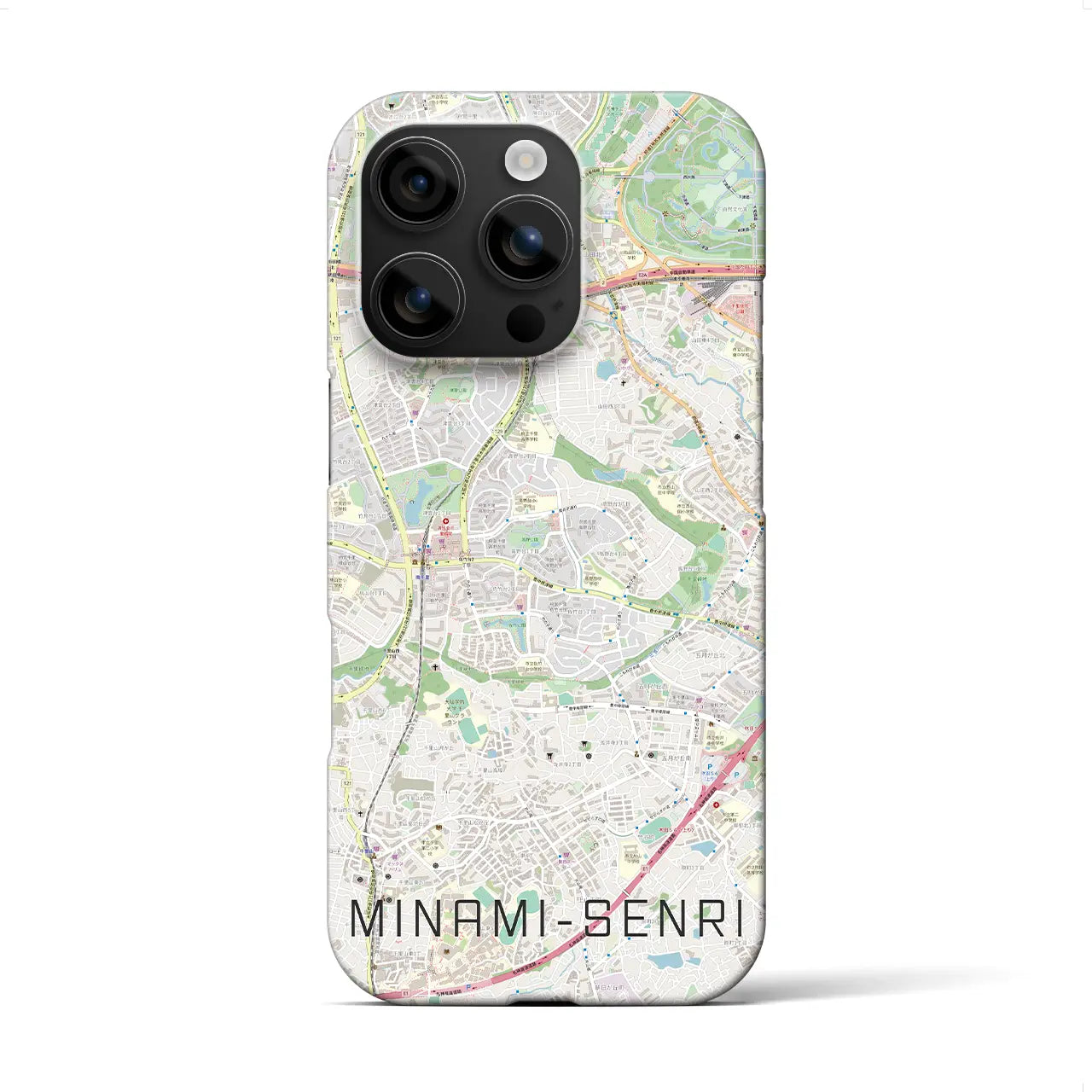 【南千里(大阪府)】地図柄iPhoneケース(バックカバータイプ)