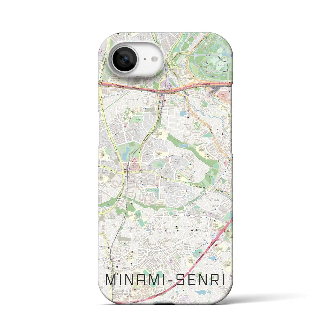 【南千里(大阪府)】地図柄iPhoneケース(バックカバータイプ)