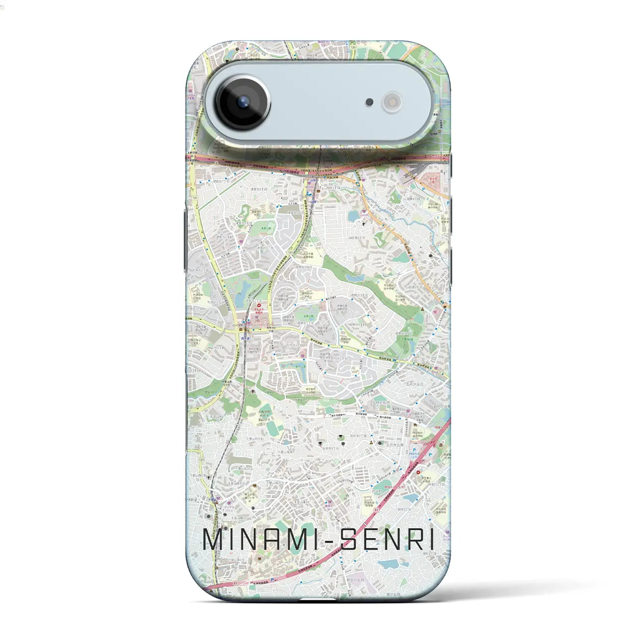 【南千里(大阪府)】地図柄iPhoneケース(バックカバータイプ)