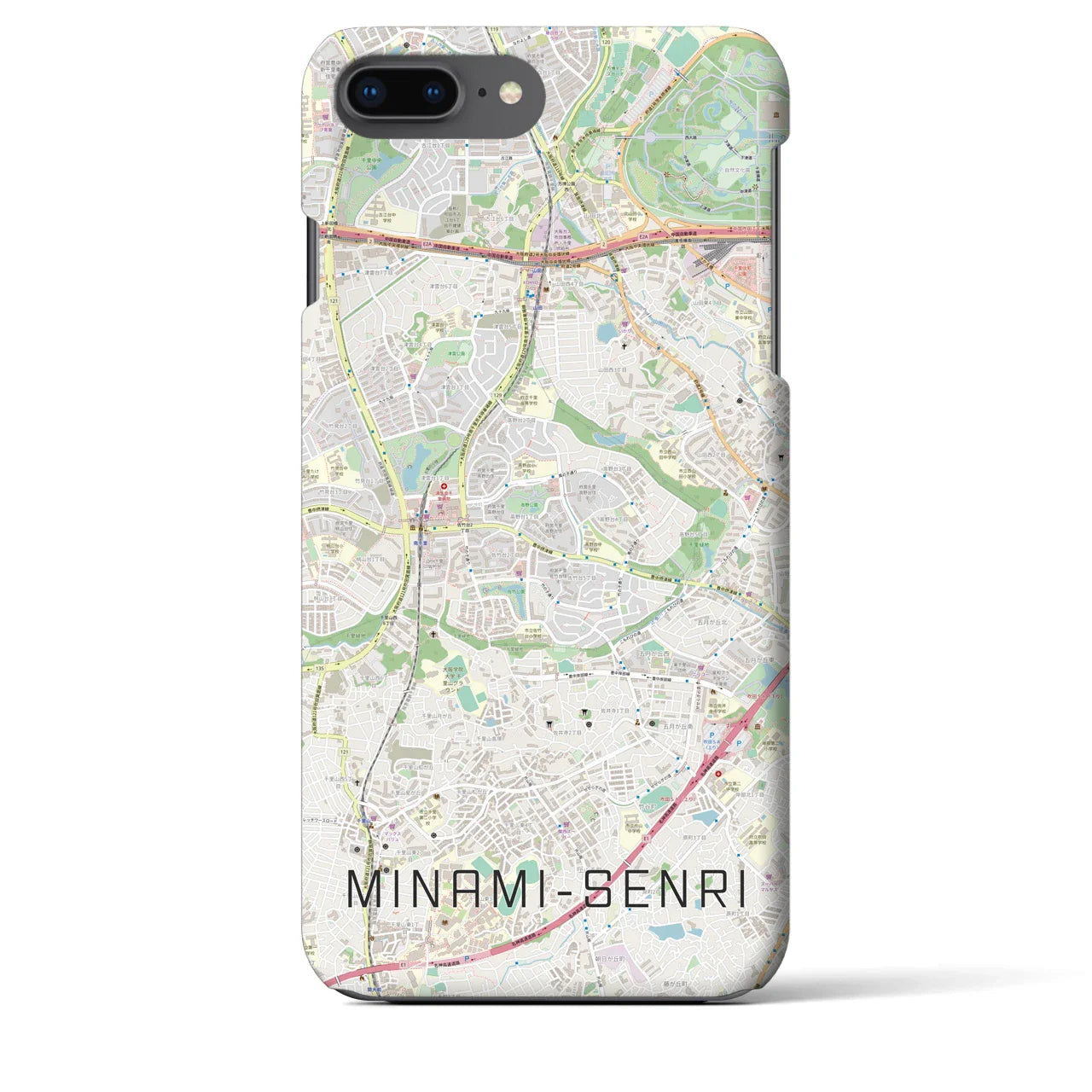 【南千里(大阪府)】地図柄iPhoneケース(バックカバータイプ)