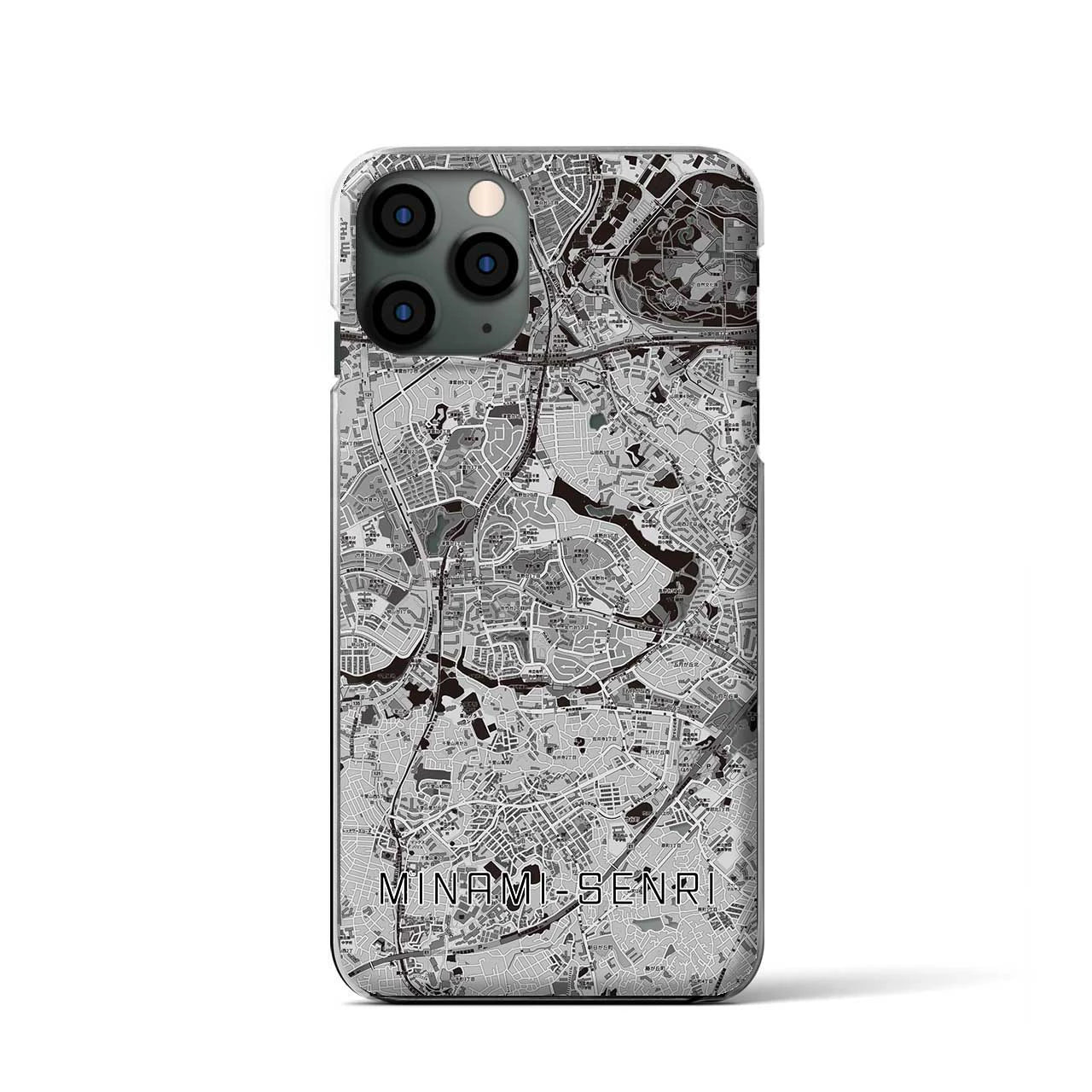 【南千里(大阪府)】地図柄iPhoneケース(クリアタイプ)
