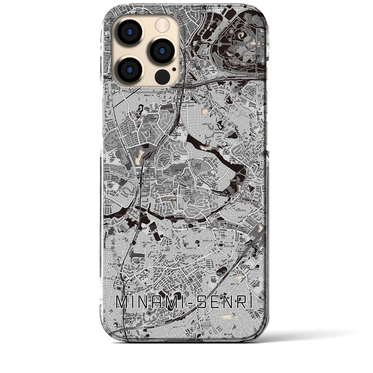 【南千里(大阪府)】地図柄iPhoneケース(クリアタイプ)