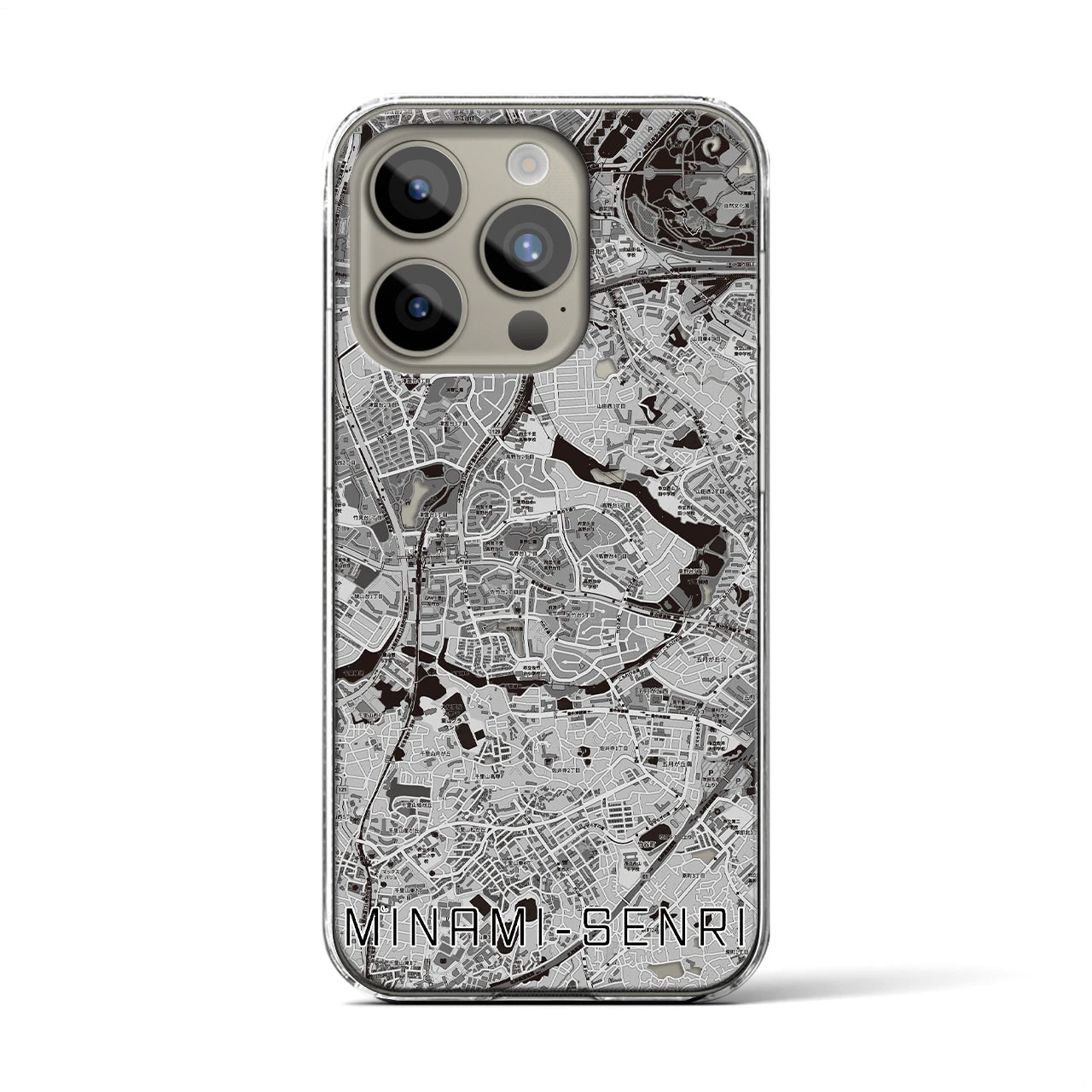 【南千里(大阪府)】地図柄iPhoneケース(クリアタイプ)