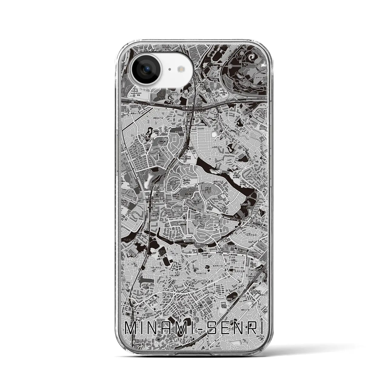 【南千里(大阪府)】地図柄iPhoneケース(クリアタイプ)