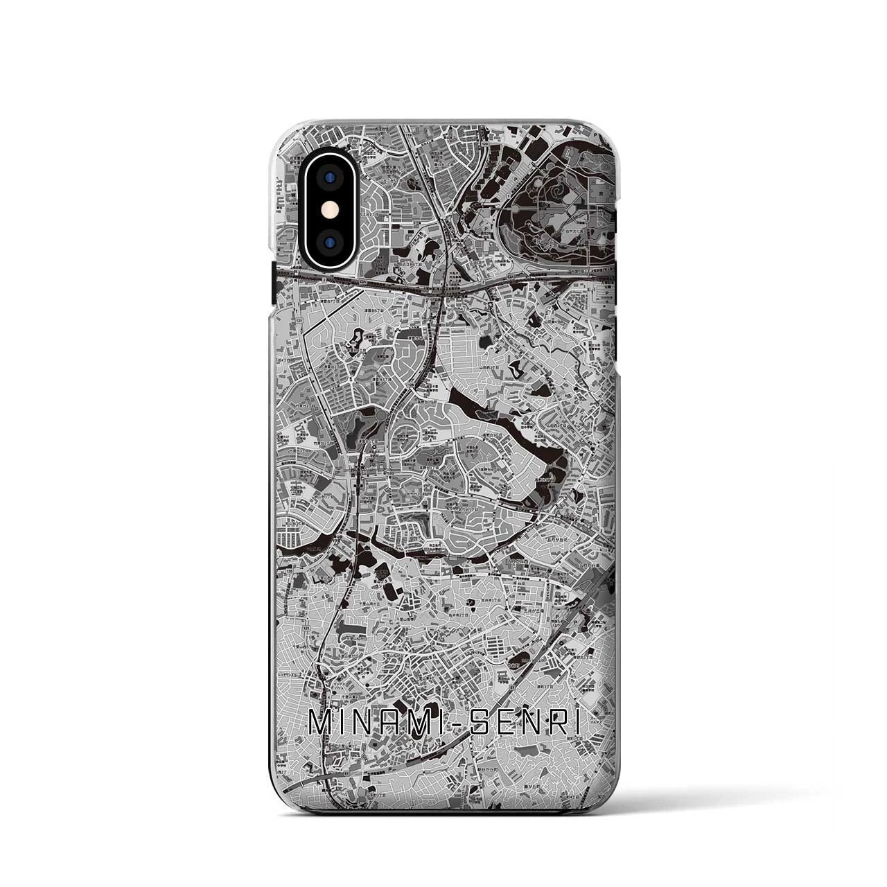 【南千里(大阪府)】地図柄iPhoneケース(クリアタイプ)