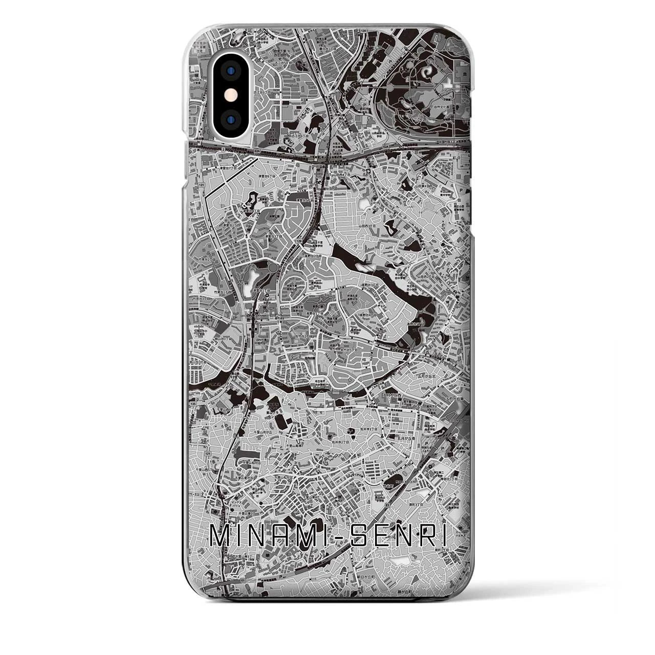 【南千里(大阪府)】地図柄iPhoneケース(クリアタイプ)