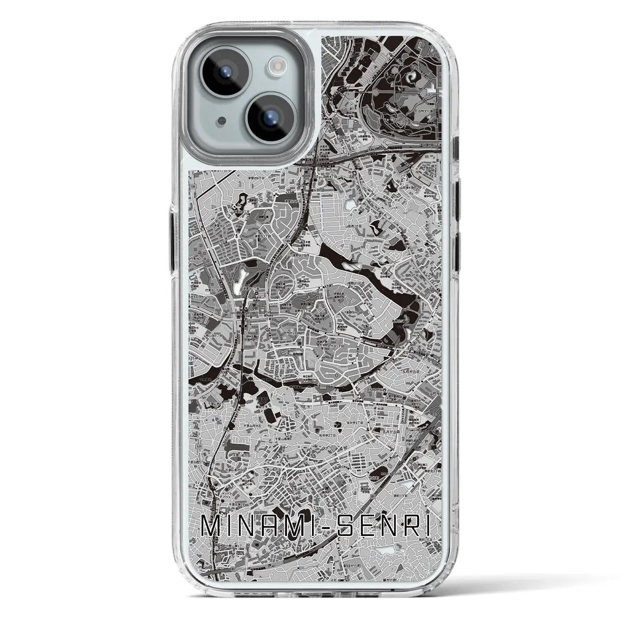 【南千里(大阪府)】地図柄iPhoneケース(MagSafeタイプ)