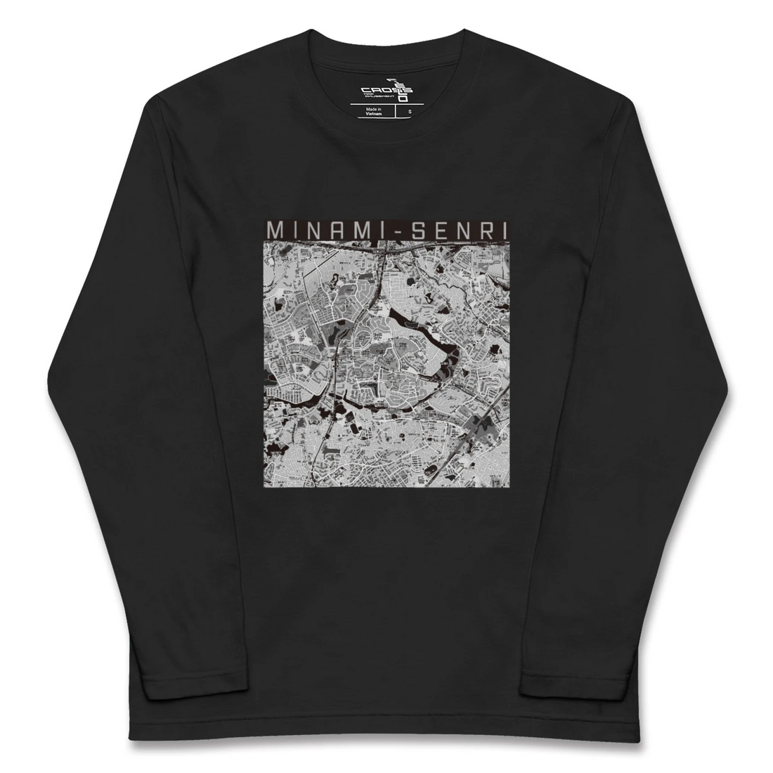 【南千里(大阪府)】地図柄ロングスリーブTシャツ