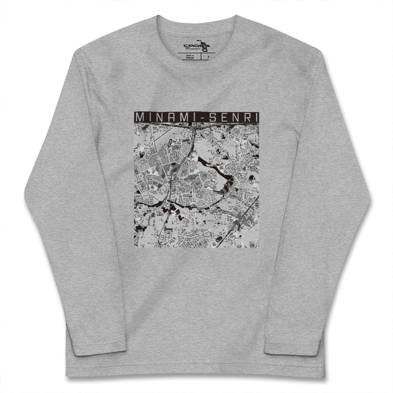 【南千里(大阪府)】地図柄ロングスリーブTシャツ