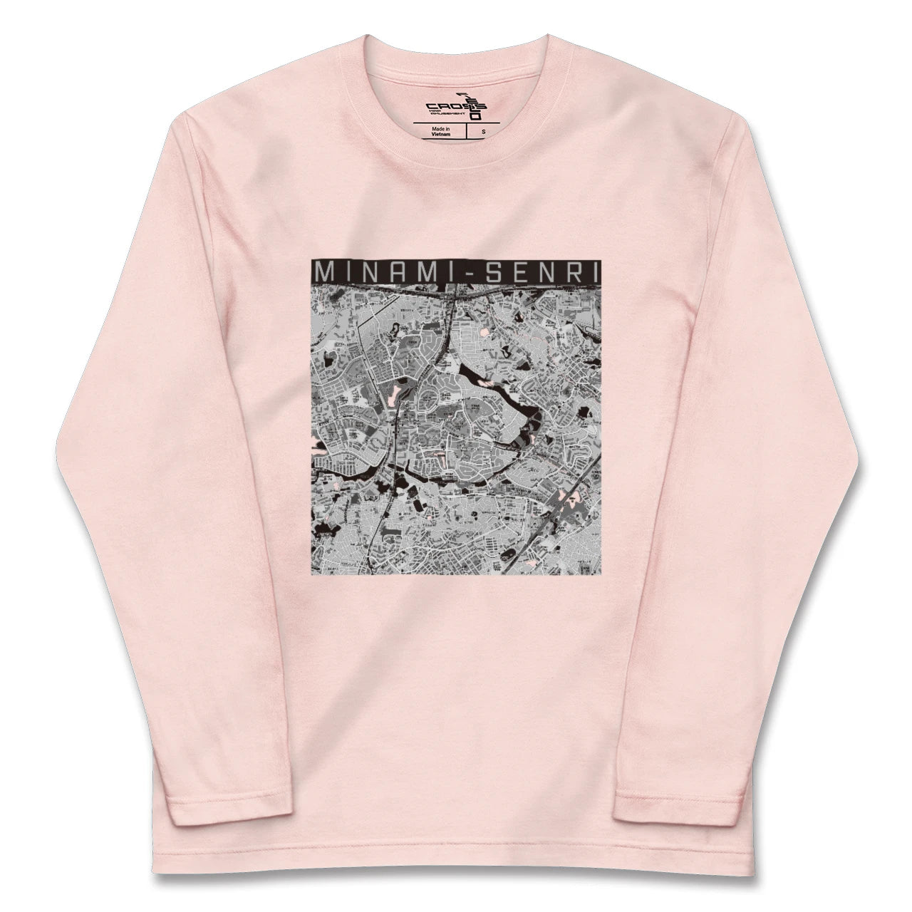 【南千里(大阪府)】地図柄ロングスリーブTシャツ