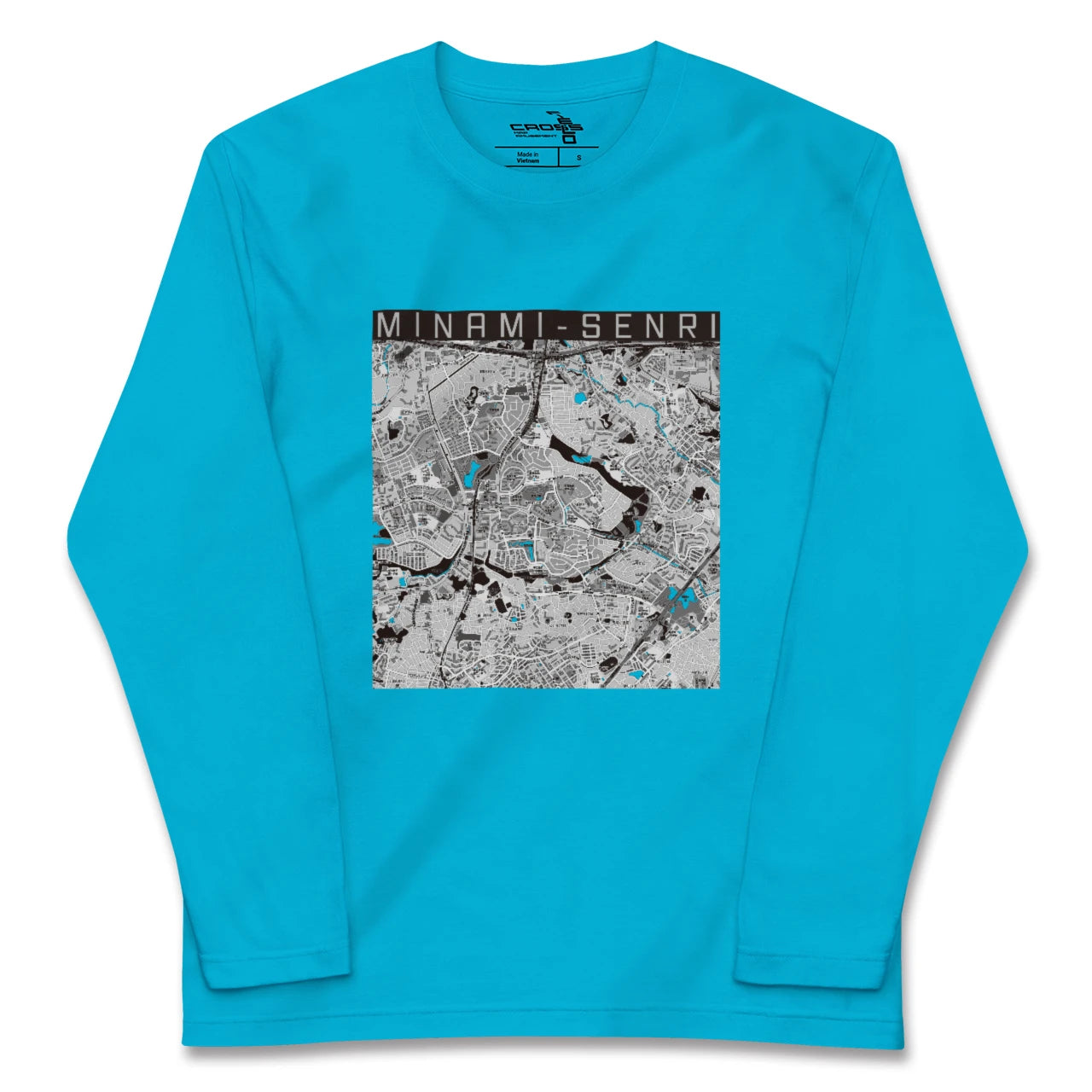 【南千里(大阪府)】地図柄ロングスリーブTシャツ