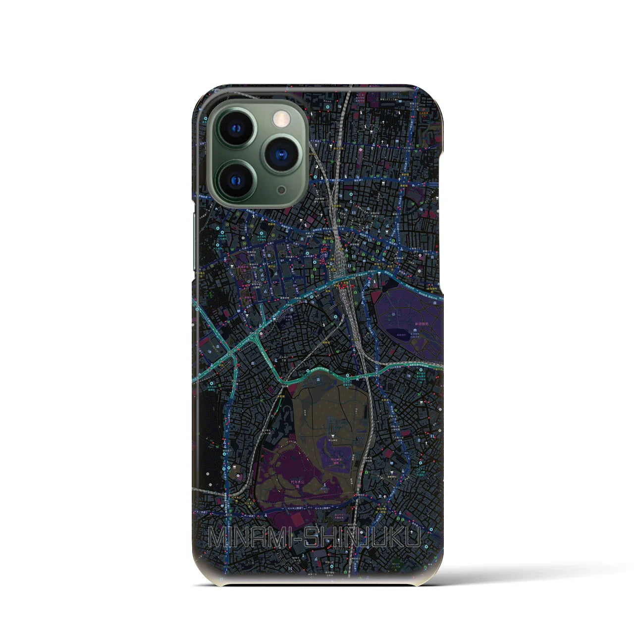 【南新宿(東京都)】地図柄iPhoneケース(バックカバータイプ)