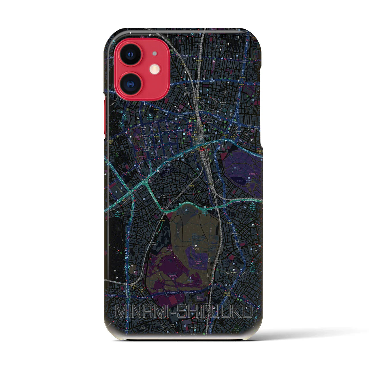【南新宿(東京都)】地図柄iPhoneケース(バックカバータイプ)