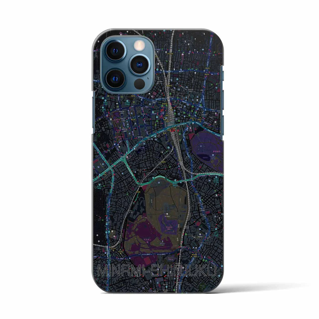 【南新宿(東京都)】地図柄iPhoneケース(バックカバータイプ)