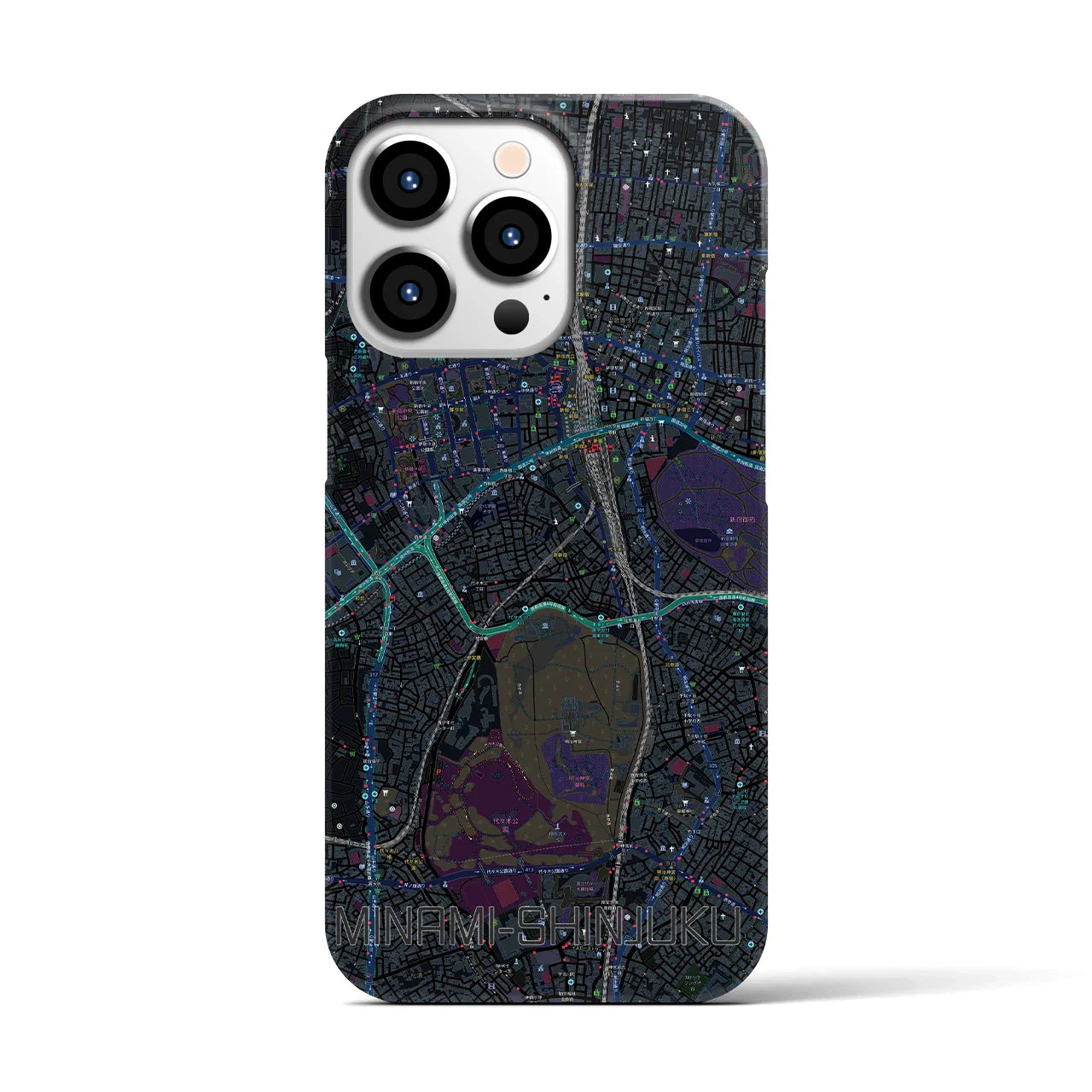 【南新宿(東京都)】地図柄iPhoneケース(バックカバータイプ)