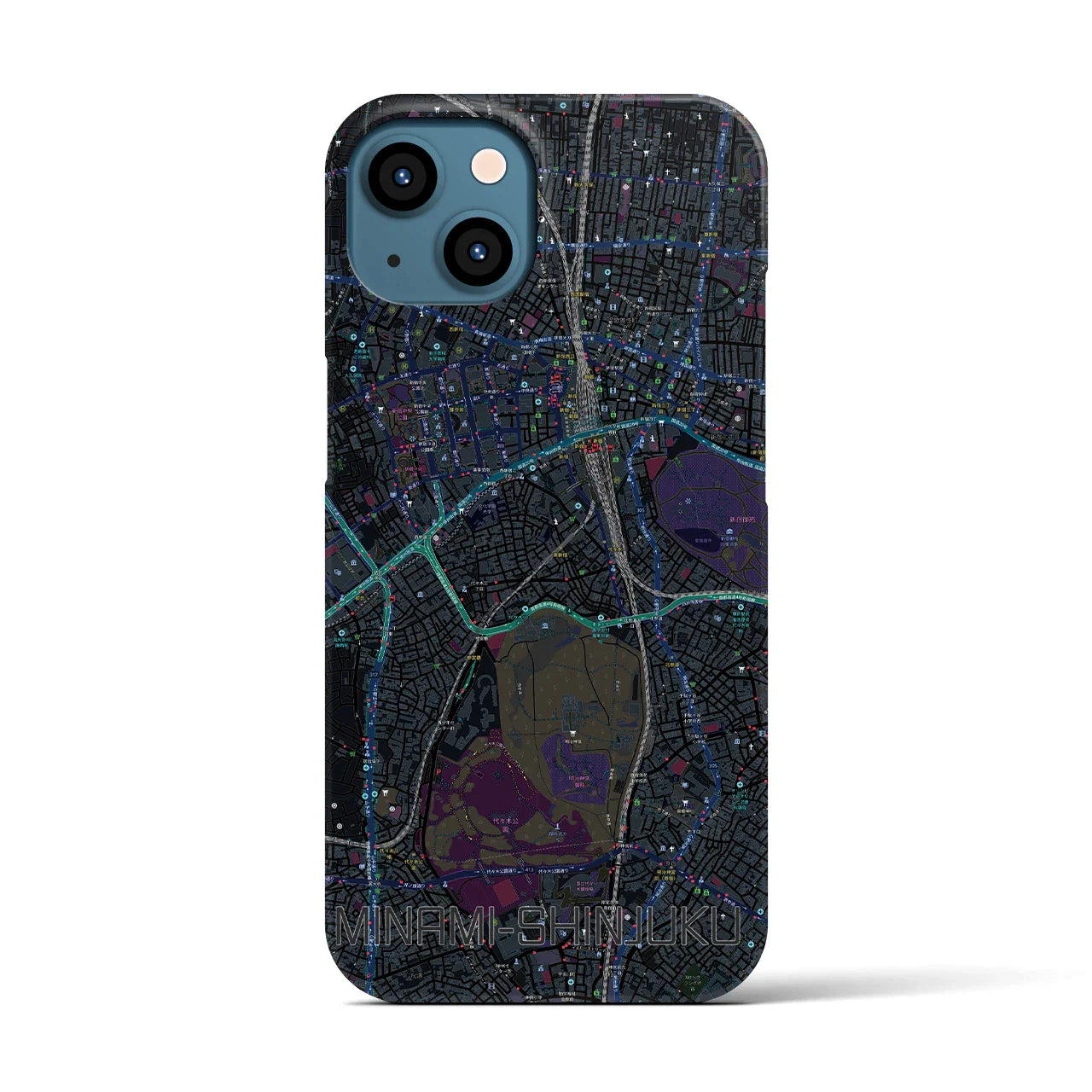 【南新宿(東京都)】地図柄iPhoneケース(バックカバータイプ)