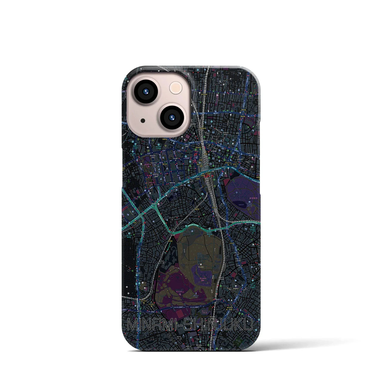 【南新宿(東京都)】地図柄iPhoneケース(バックカバータイプ)