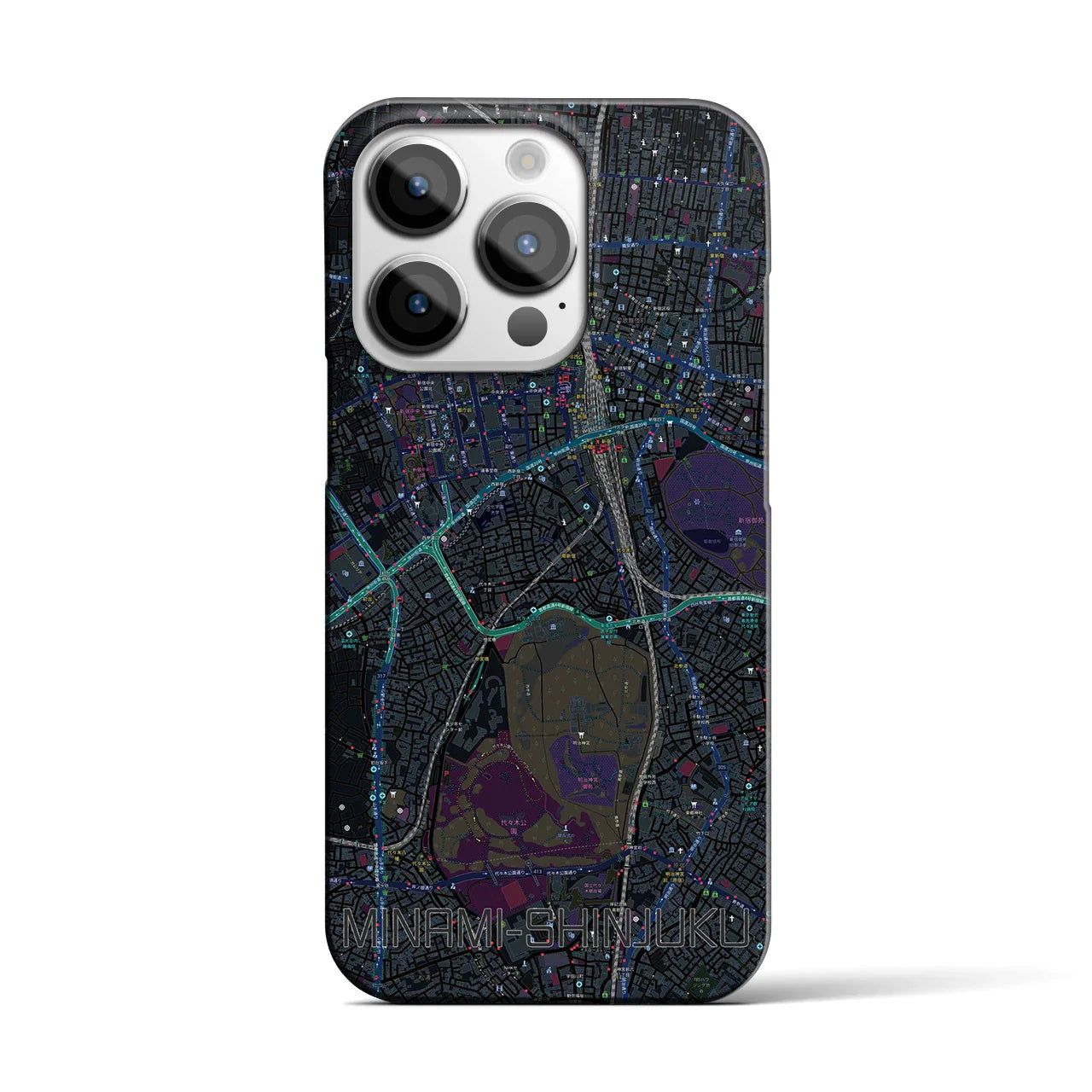 【南新宿(東京都)】地図柄iPhoneケース(バックカバータイプ)