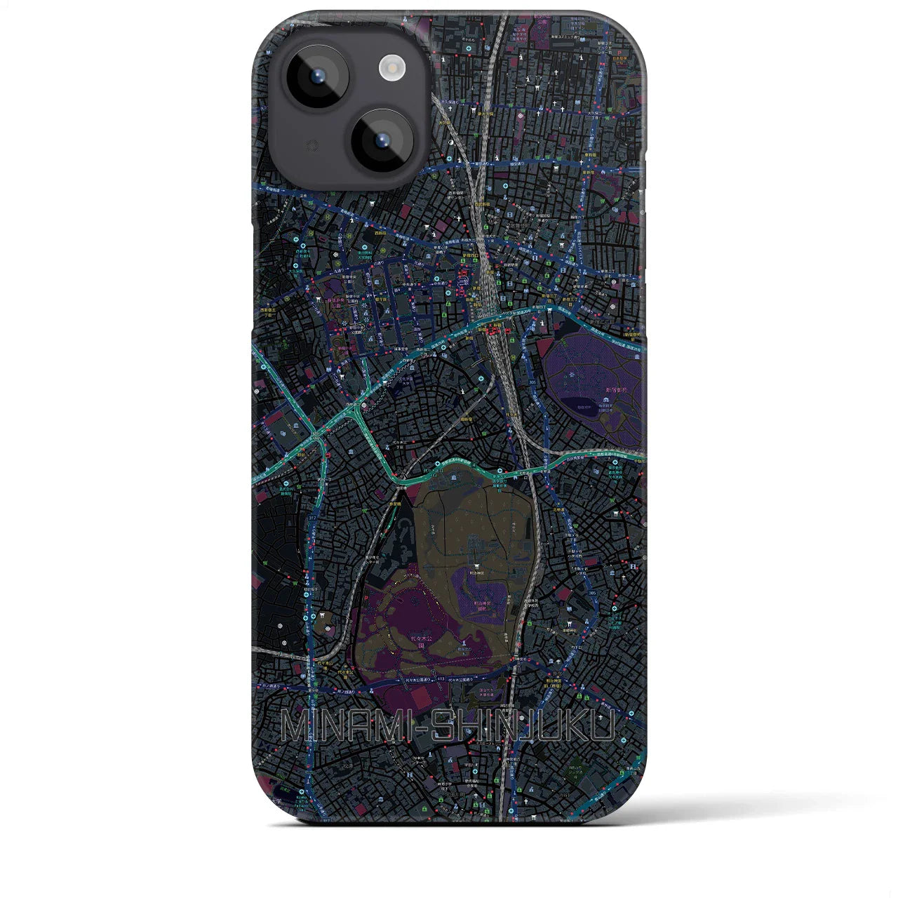 【南新宿(東京都)】地図柄iPhoneケース(バックカバータイプ)