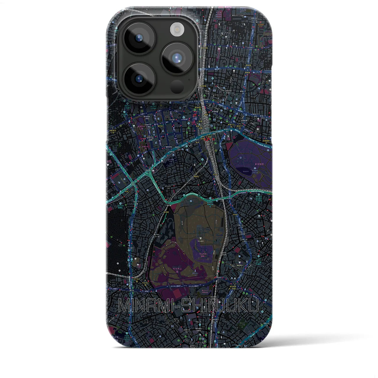 【南新宿(東京都)】地図柄iPhoneケース(バックカバータイプ)