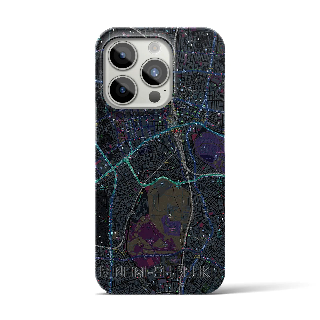 【南新宿(東京都)】地図柄iPhoneケース(バックカバータイプ)