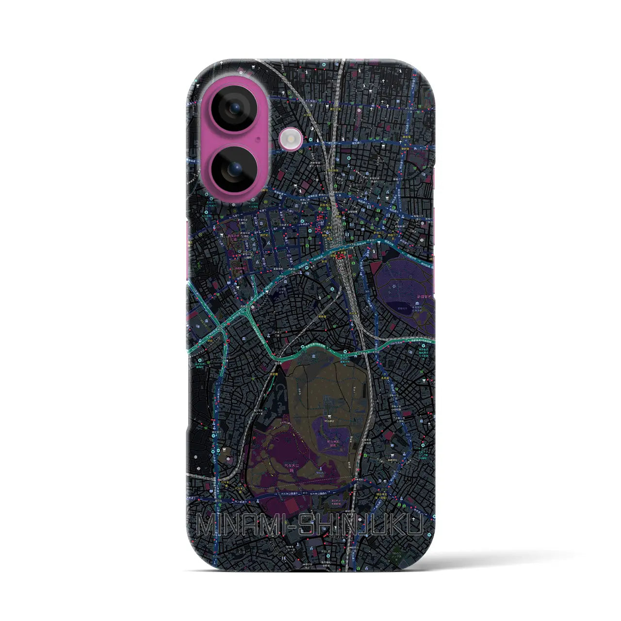 【南新宿(東京都)】地図柄iPhoneケース(バックカバータイプ)