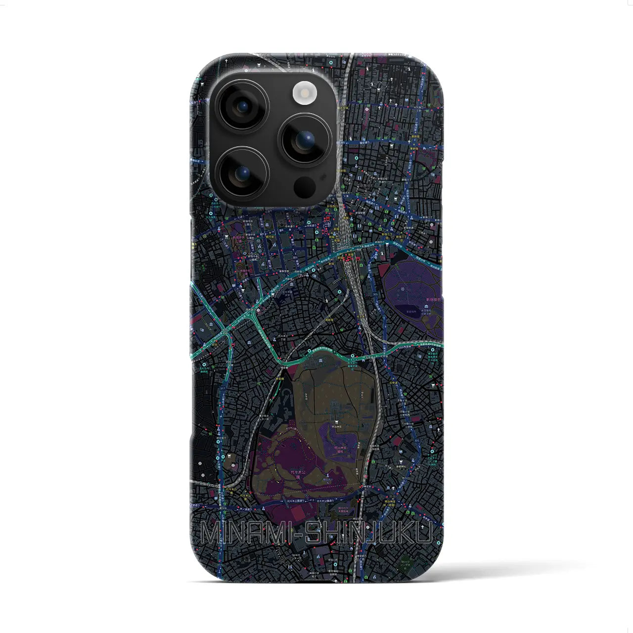 【南新宿(東京都)】地図柄iPhoneケース(バックカバータイプ)