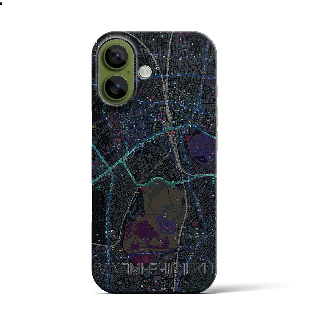 【南新宿(東京都)】地図柄iPhoneケース(バックカバータイプ)