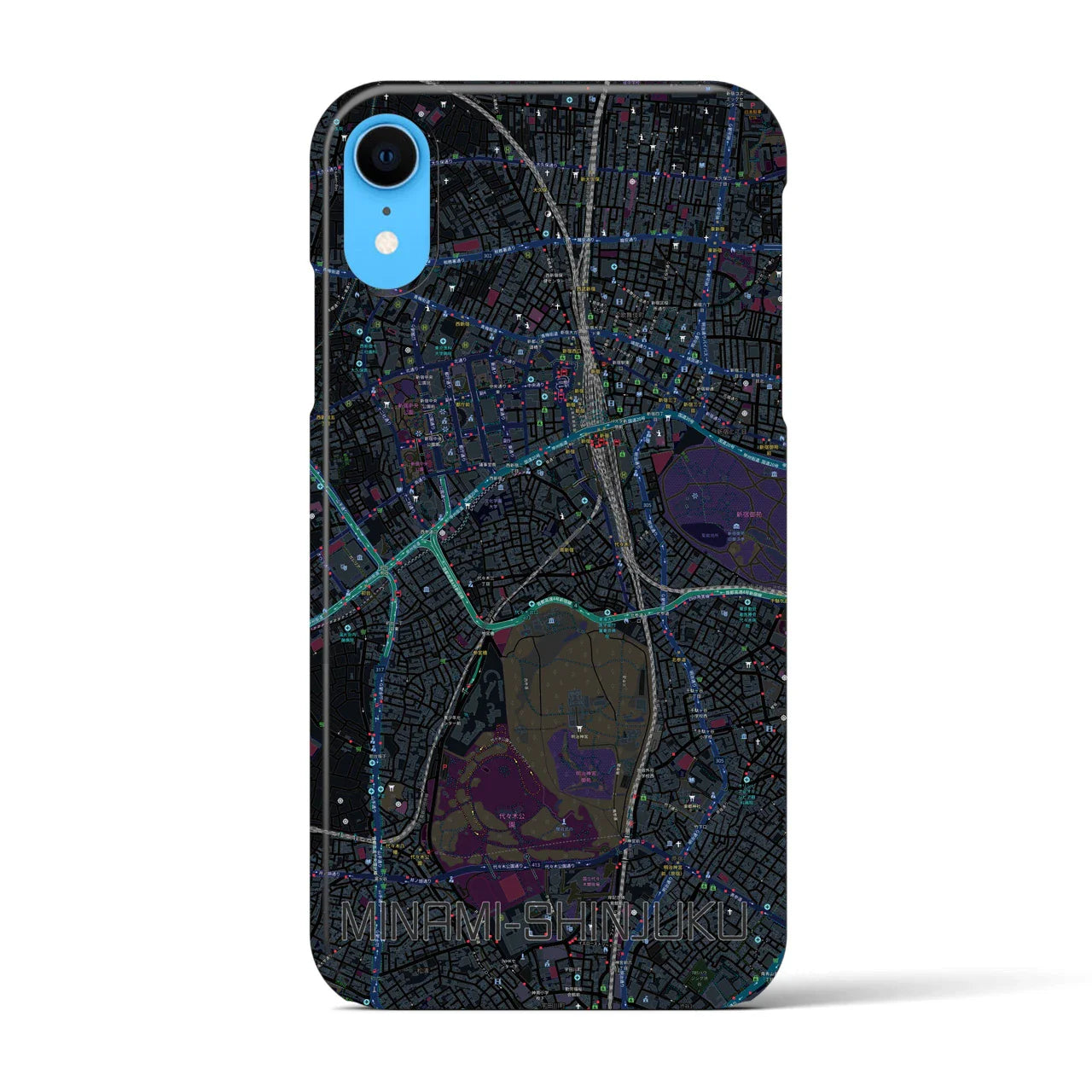 【南新宿(東京都)】地図柄iPhoneケース(バックカバータイプ)