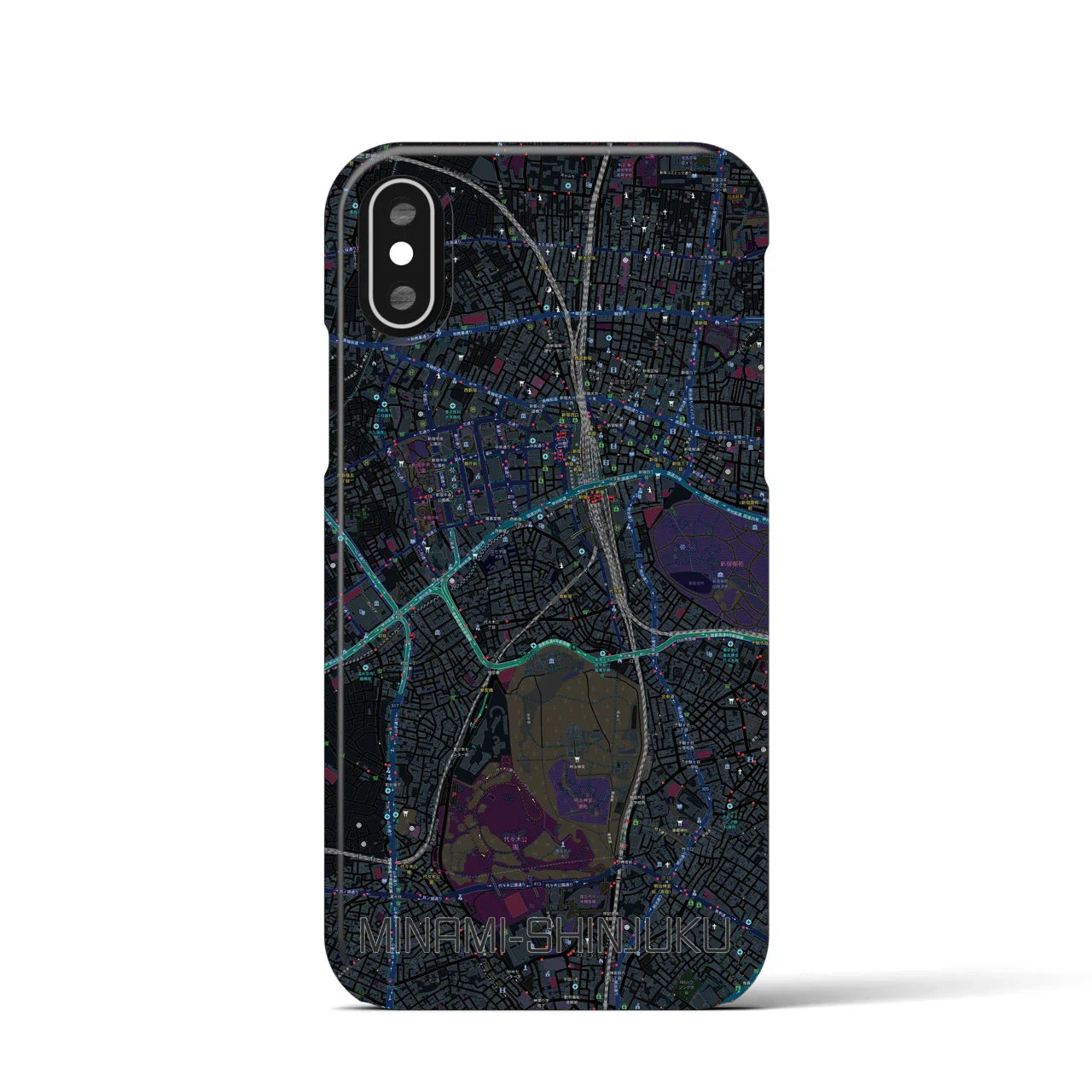 【南新宿(東京都)】地図柄iPhoneケース(バックカバータイプ)