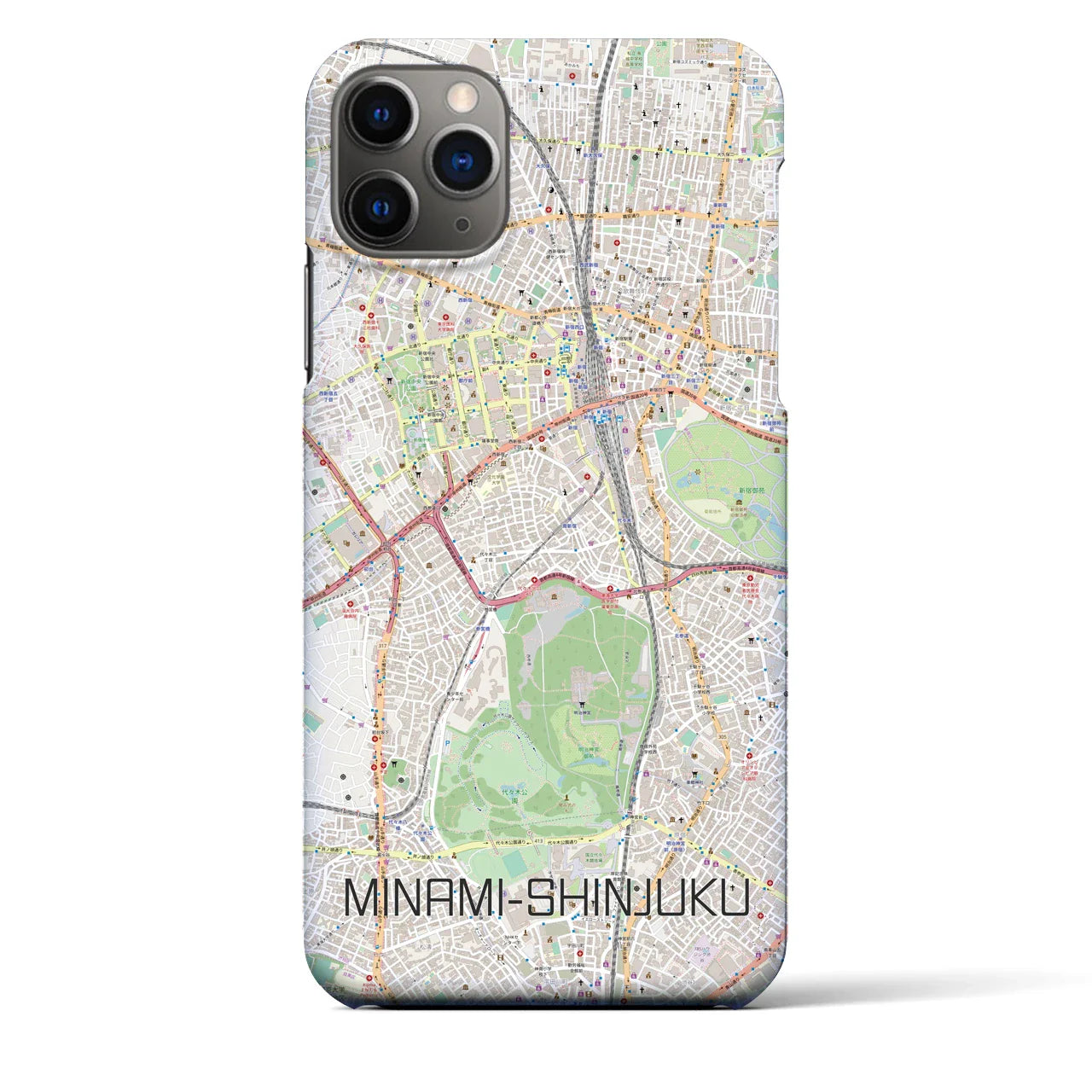 【南新宿(東京都)】地図柄iPhoneケース(バックカバータイプ)