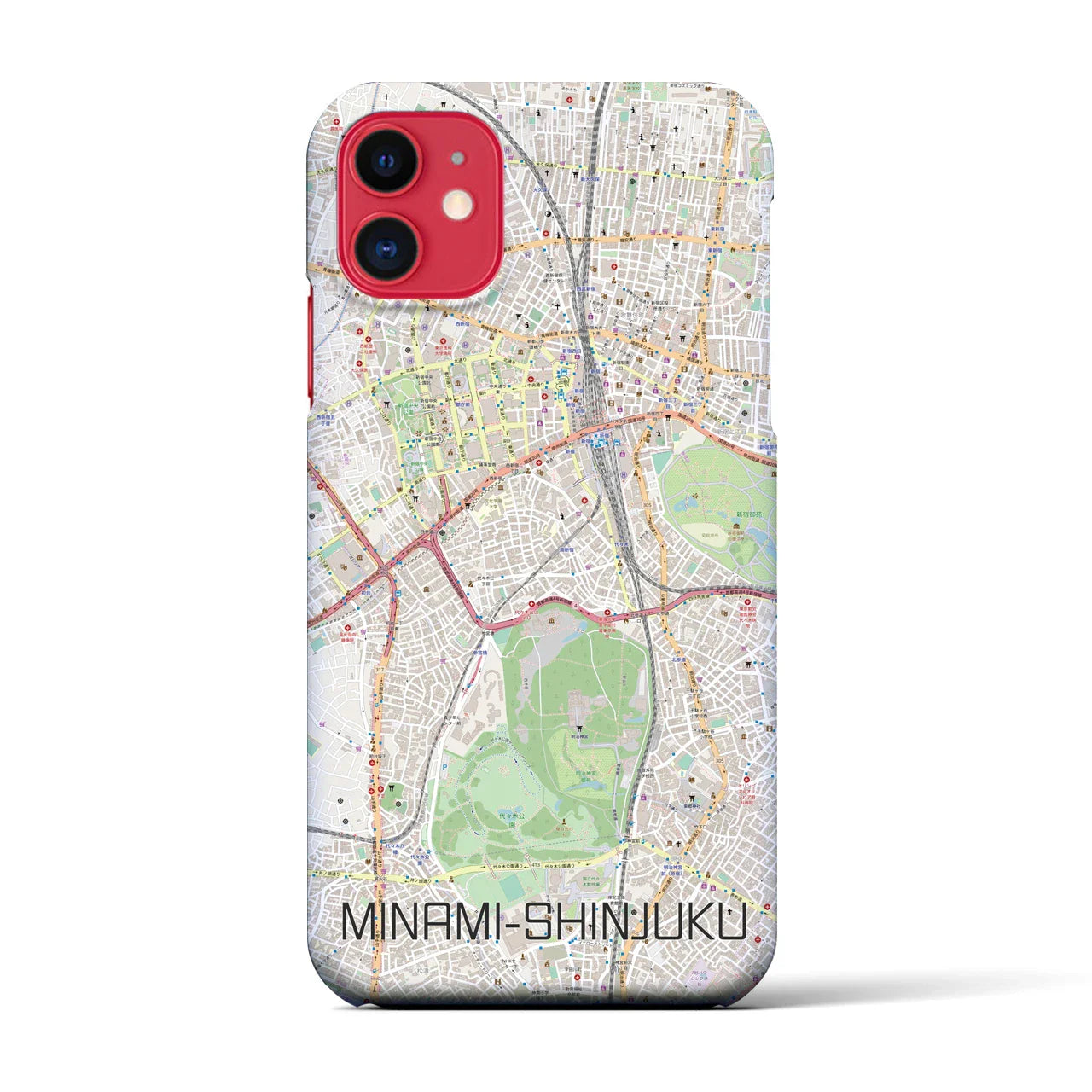 【南新宿(東京都)】地図柄iPhoneケース(バックカバータイプ)