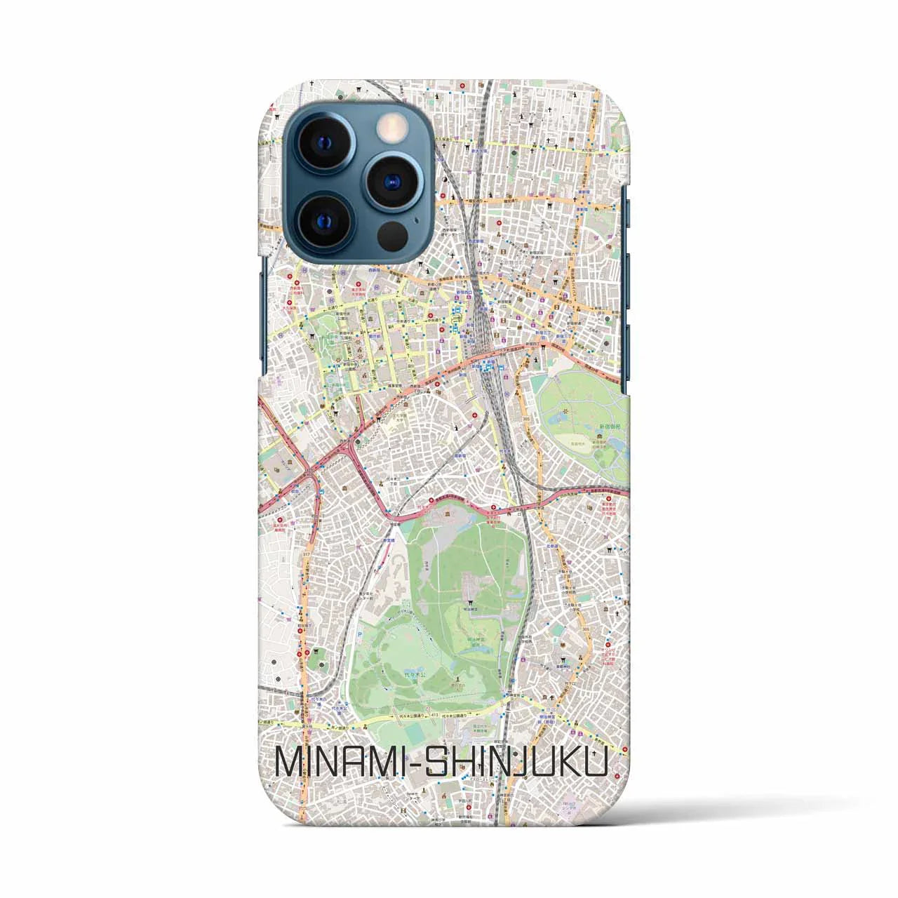 【南新宿(東京都)】地図柄iPhoneケース(バックカバータイプ)