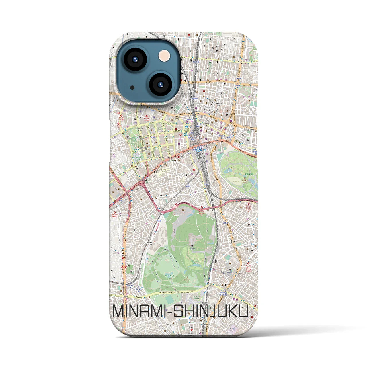 【南新宿(東京都)】地図柄iPhoneケース(バックカバータイプ)