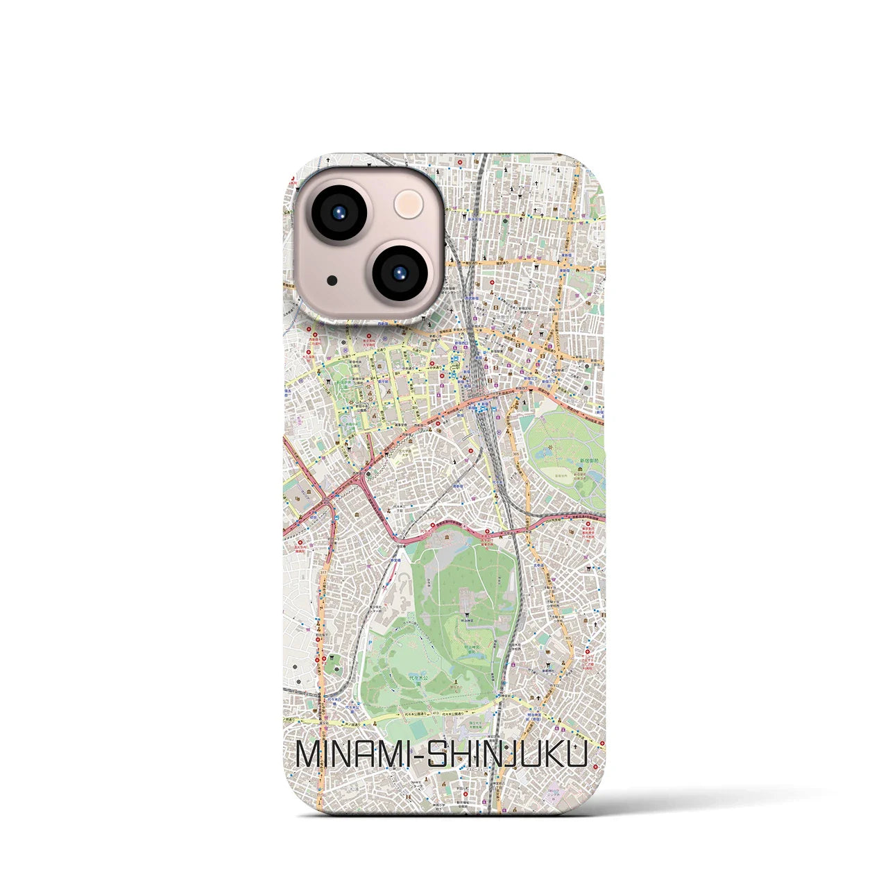 【南新宿(東京都)】地図柄iPhoneケース(バックカバータイプ)