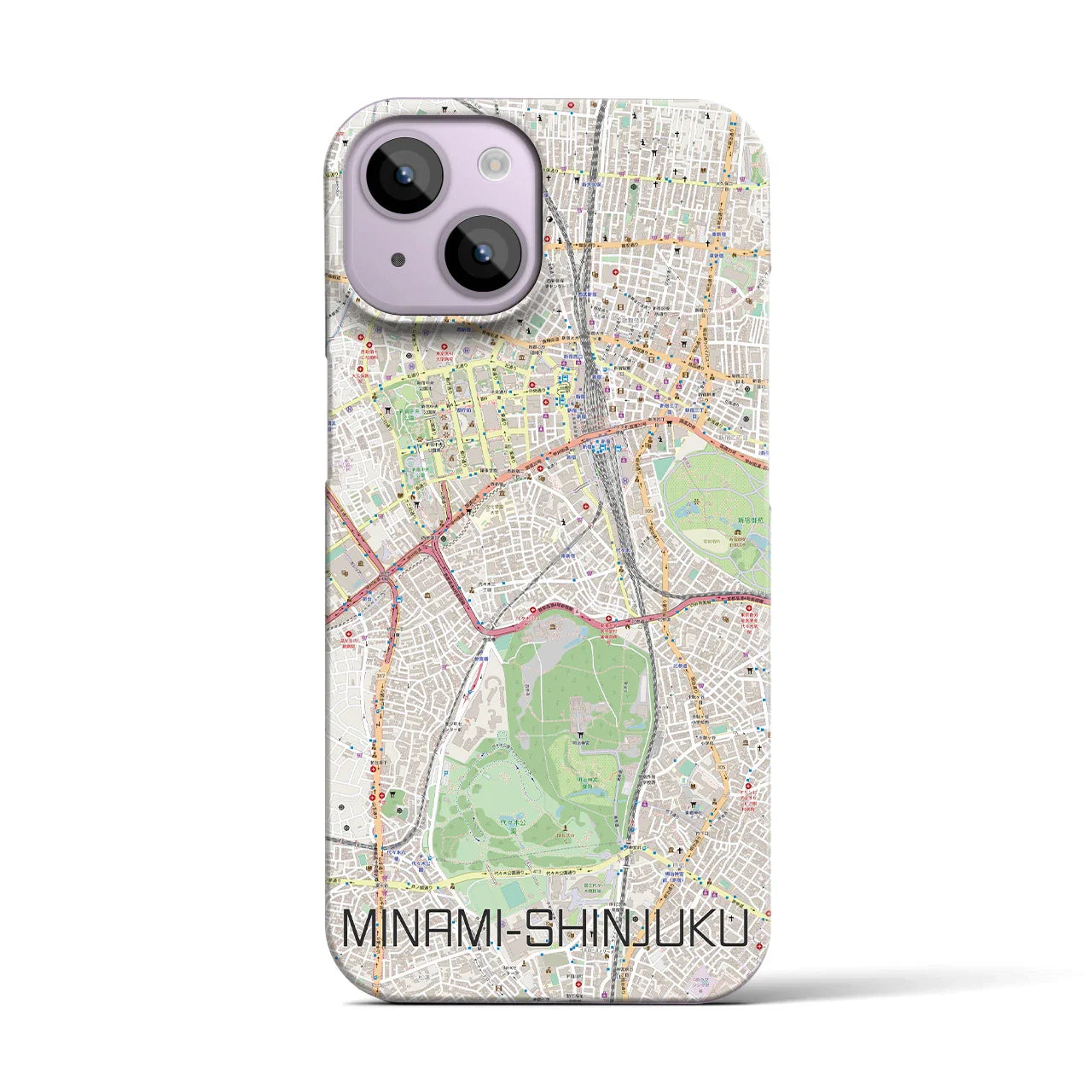 【南新宿(東京都)】地図柄iPhoneケース(バックカバータイプ)