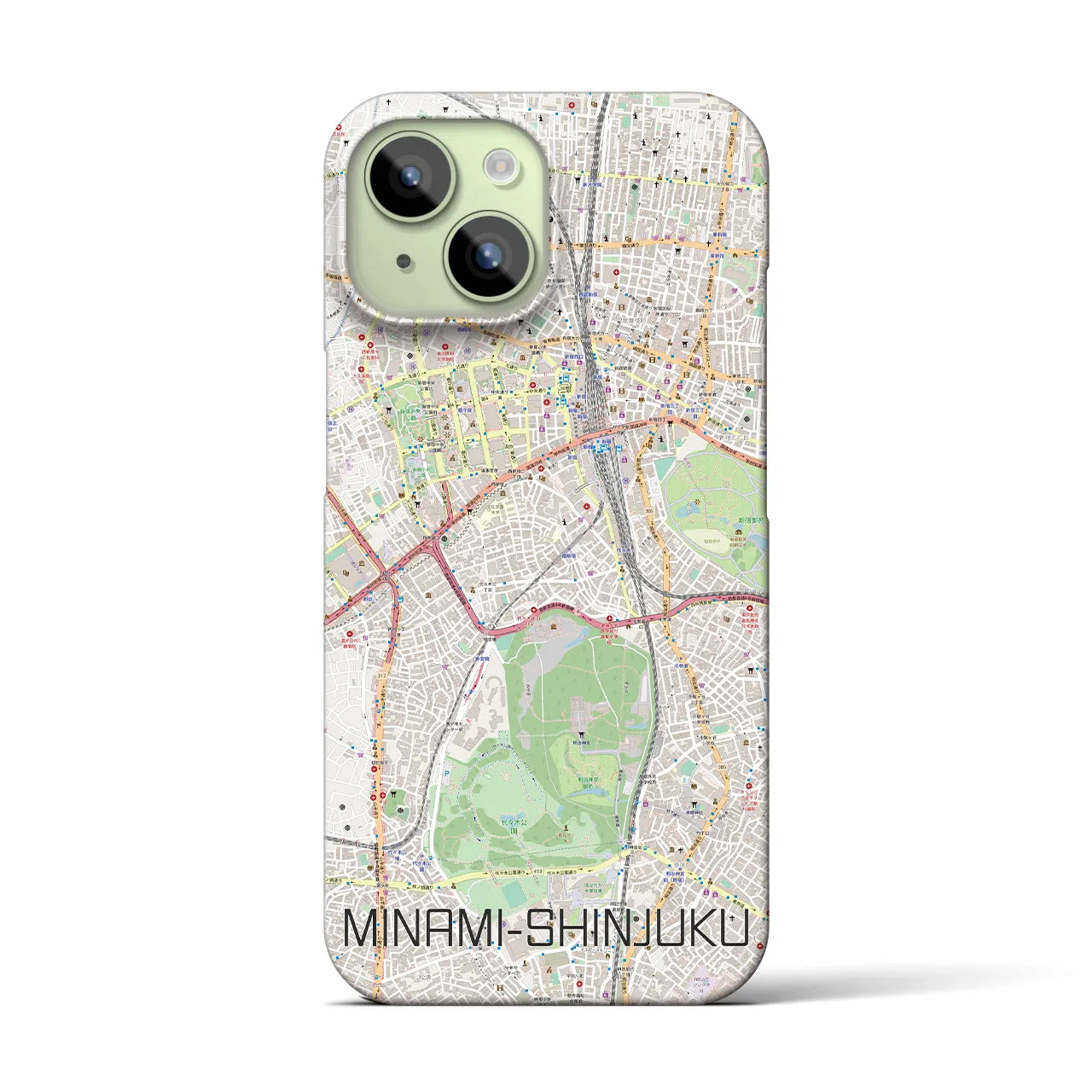 【南新宿(東京都)】地図柄iPhoneケース(バックカバータイプ)