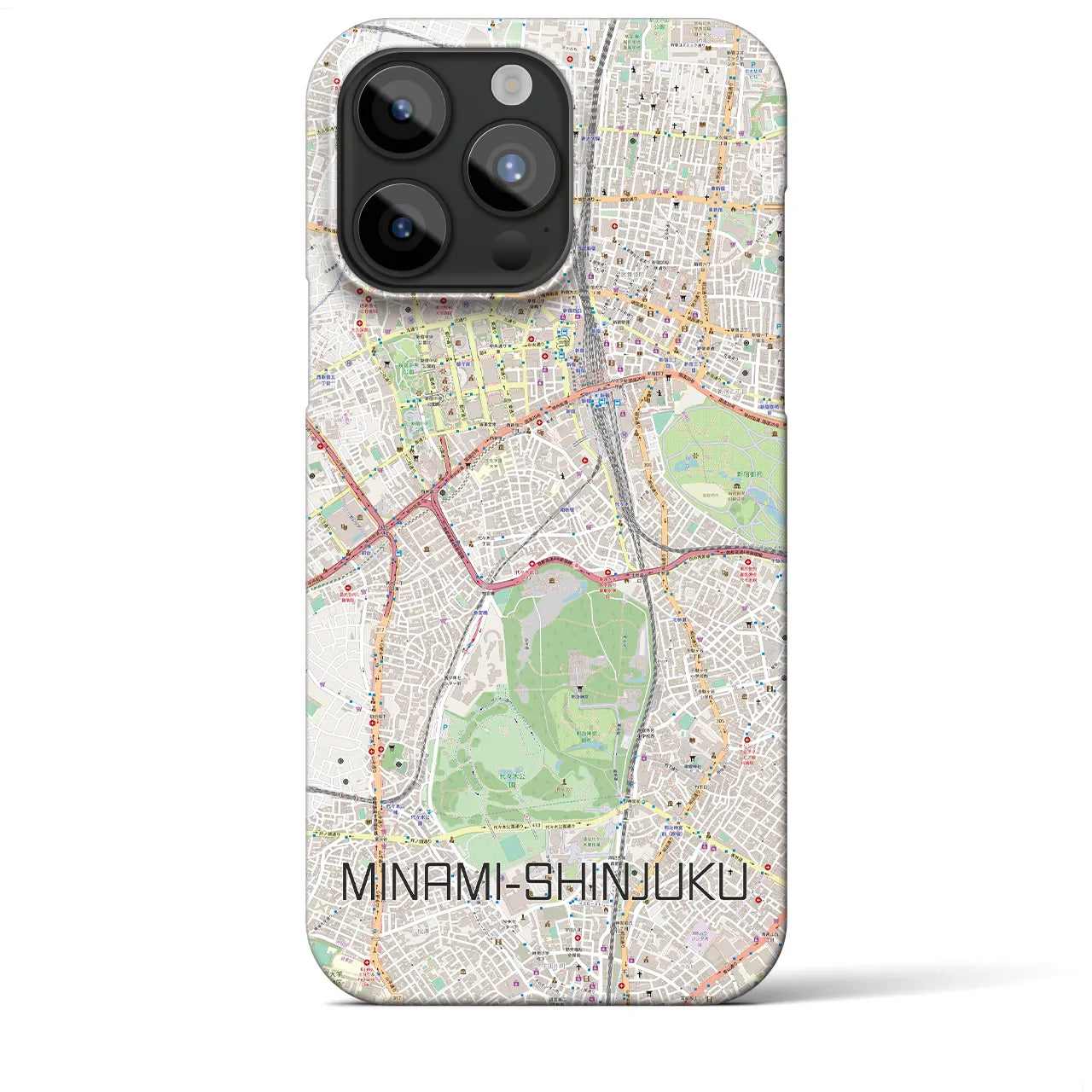 【南新宿(東京都)】地図柄iPhoneケース(バックカバータイプ)