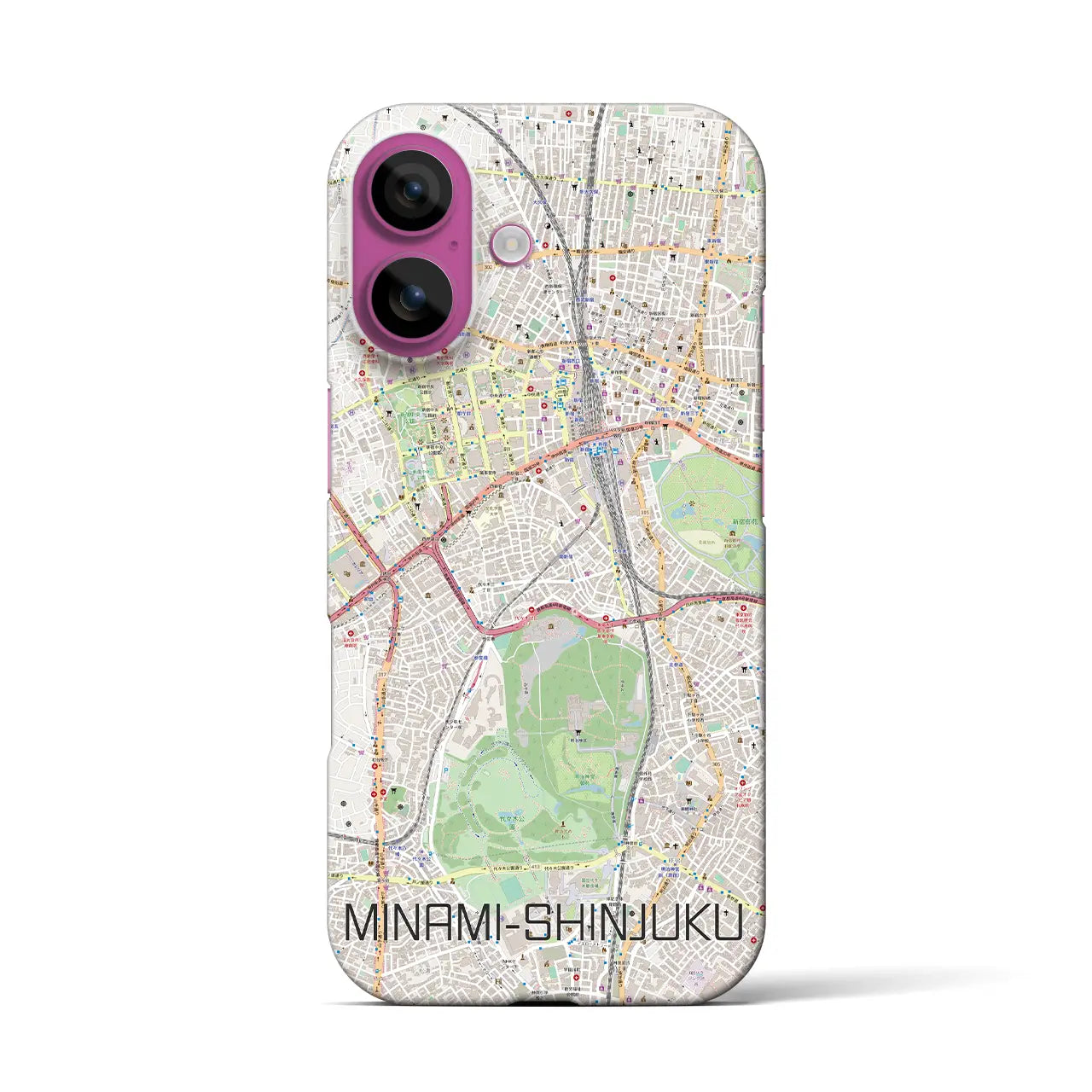 【南新宿(東京都)】地図柄iPhoneケース(バックカバータイプ)
