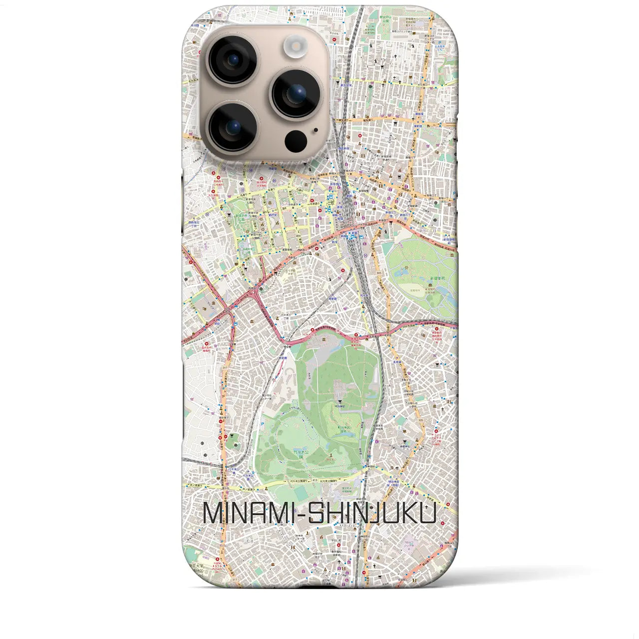 【南新宿(東京都)】地図柄iPhoneケース(バックカバータイプ)